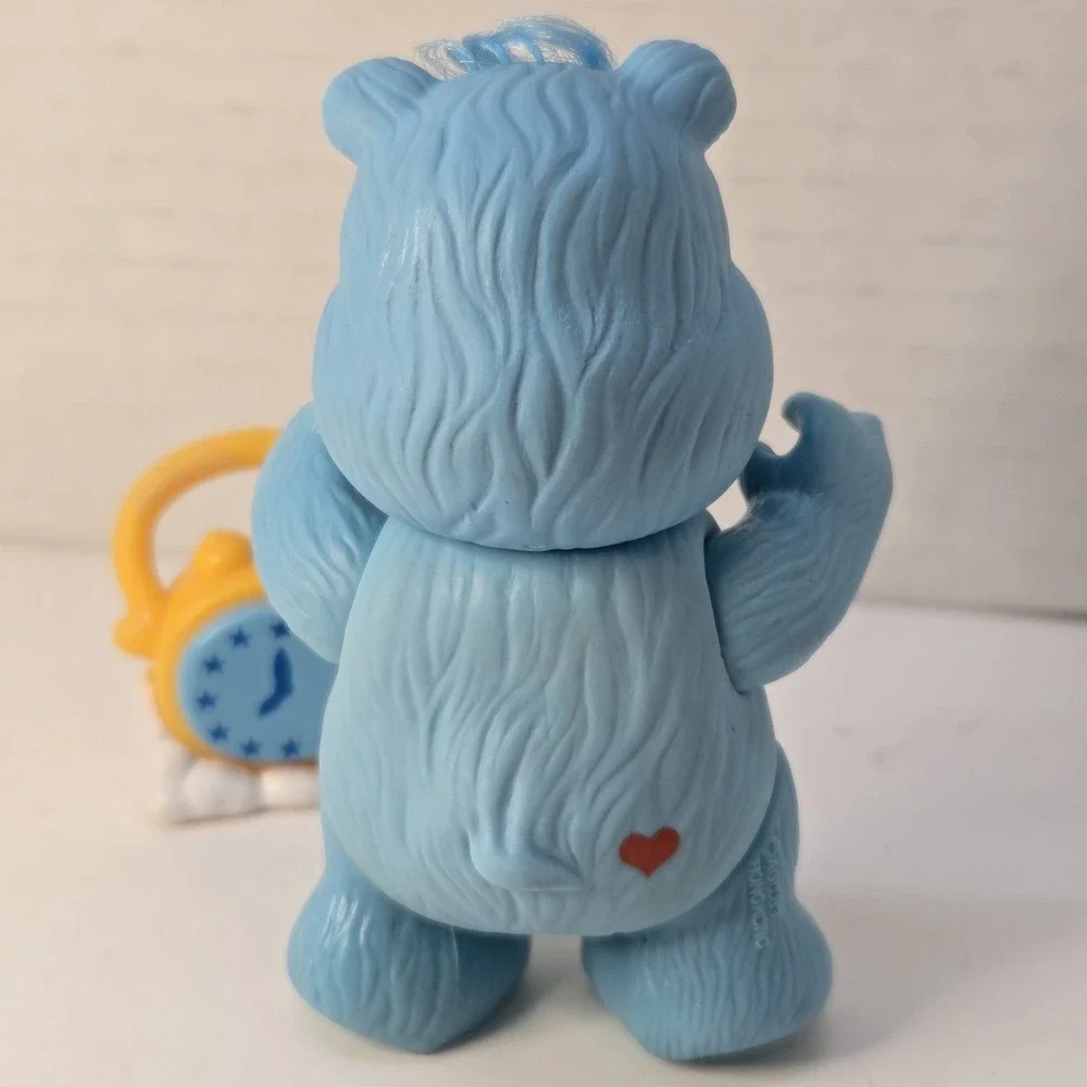 Vintage 83 Care Bear Poseable Figure Bedtime Bear w Snooze Alarm Clock Accessory